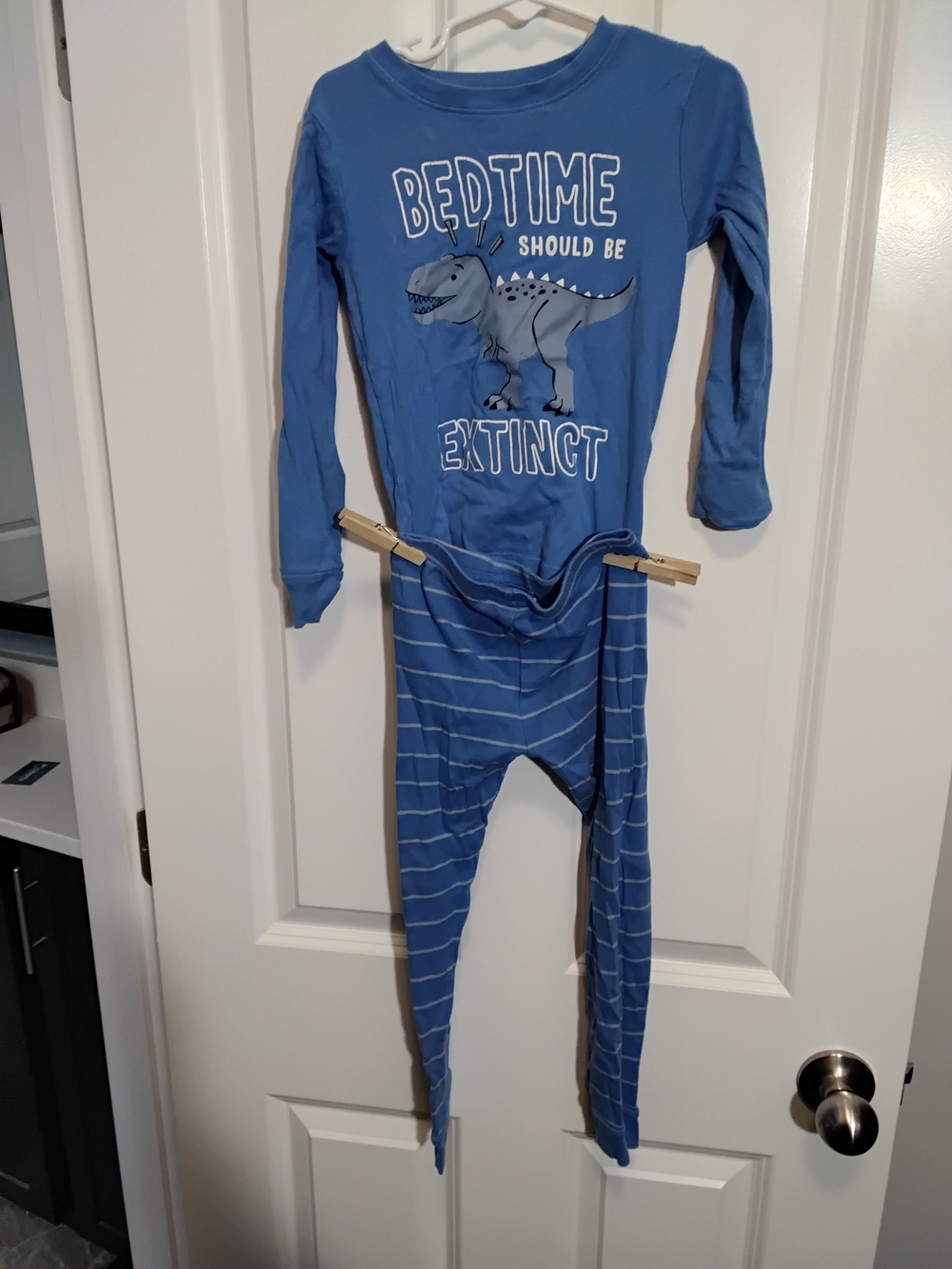 Carter's Blue Dinosaur Long-Sleeve Pajama Set